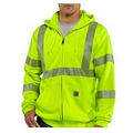 Carhartt High Visibility Zip-Front Class 3 Sweatshirt